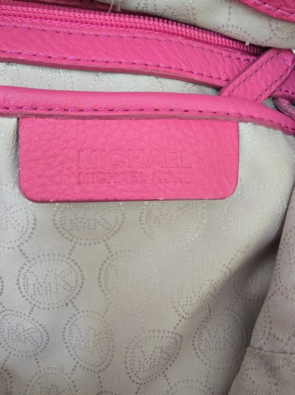Michael Kors Jet Set Hot Pink Leather Chain Tote
